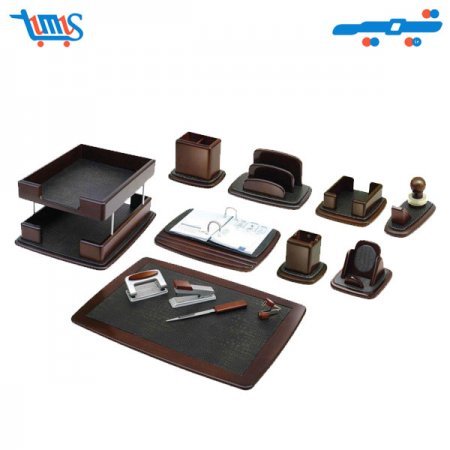 ست رومیزی مدیریتی چرم و چوب 309